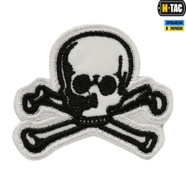 M-Tac нашивка Old Skull біла