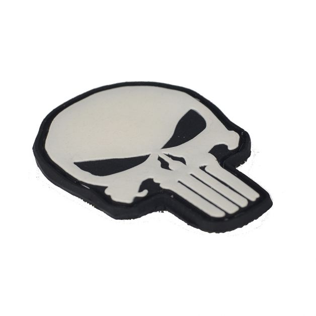 M-Tac нашивка Punisher ПВХ чорно-біла