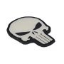 M-Tac нашивка Punisher ПВХ чорно-біла
