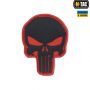 M-Tac нашивка Punisher ПВХ червоно-чорна