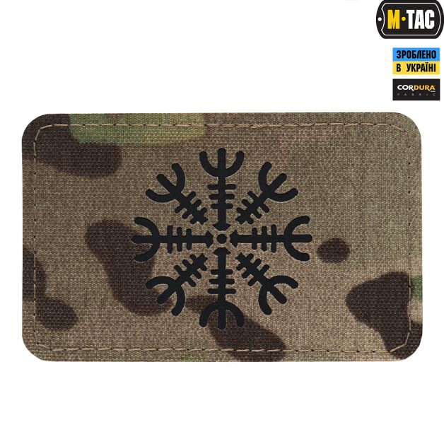 M-Tac нашивка шолом Жаху горизонтальна Laser Cut Multicam/Black
