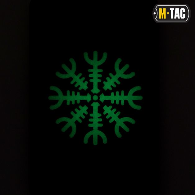 M-Tac нашивка Шлем Ужаса горизонтальная Laser Cut светонакопитель/Black