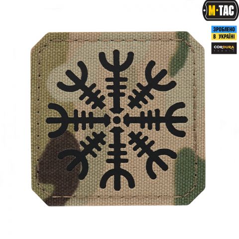 M-Tac нашивка Шлем Ужаса Laser Cut Black/Multicam