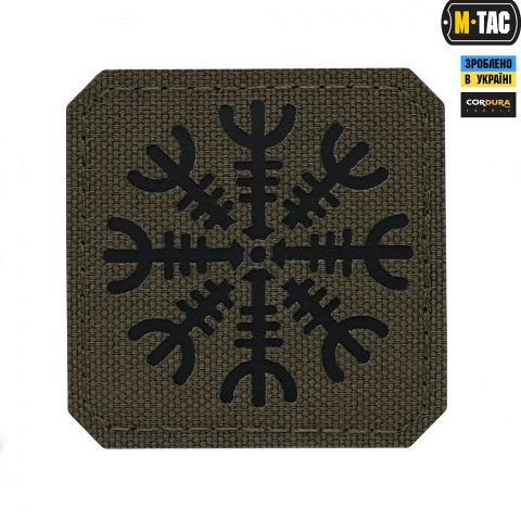 M-Tac нашивка Шлем Ужаса Laser Cut Black/Ranger Green