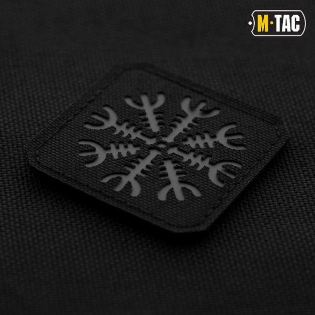 M-Tac нашивка шолом Жаху Laser Cut Black/Grey