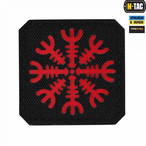 M-Tac нашивка Шлем Ужаса Laser Cut Red/Black