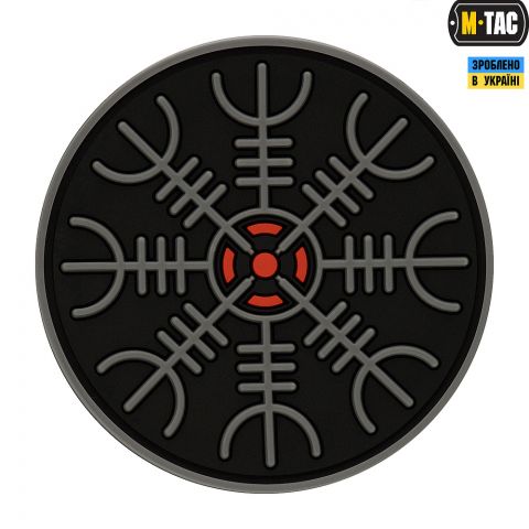 M-Tac нашивка Шлем Ужаса ПВХ черно-серая