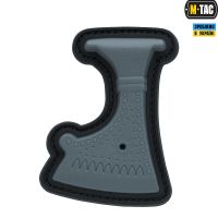 M-Tac нашивка Сокира Перуна (тип 2) ПВХ серая