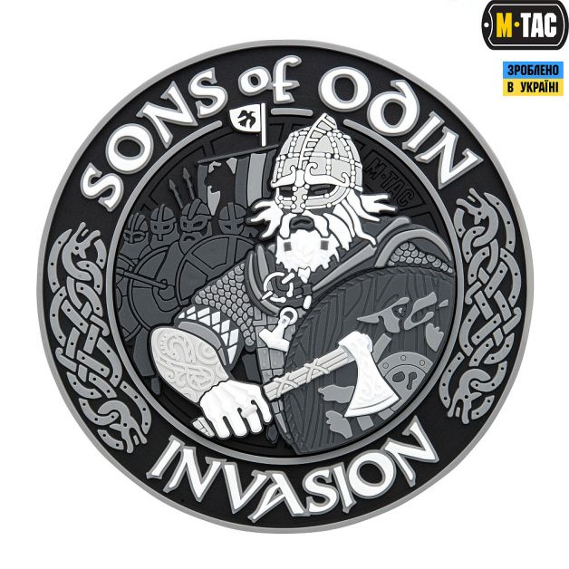 M-Tac нашивка Sons of Odin 3D ПВХ черный/серый