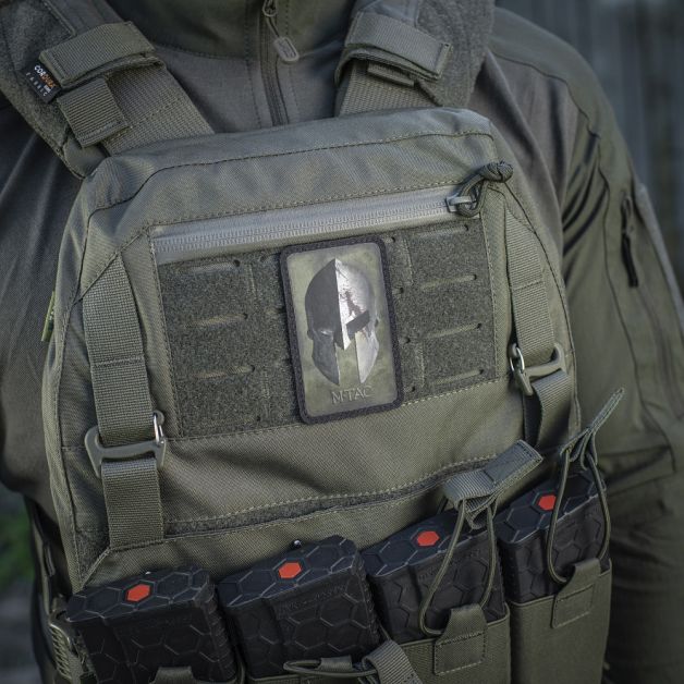 M-Tac нашивка Spartan Helmet Ranger Green/Black