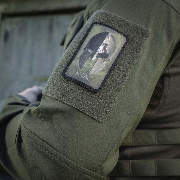 M-Tac нашивка Spartan Helmet Ranger Green/Black