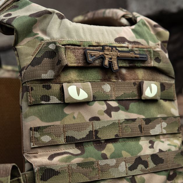 M-Tac нашивка Tiger Eyes Laser Cut (пара) Multicam