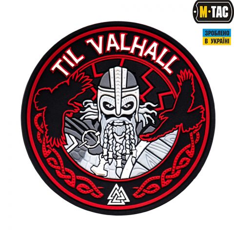 M-Tac нашивка Til Valhall ПВХ червоно-чорна (сорт 2)