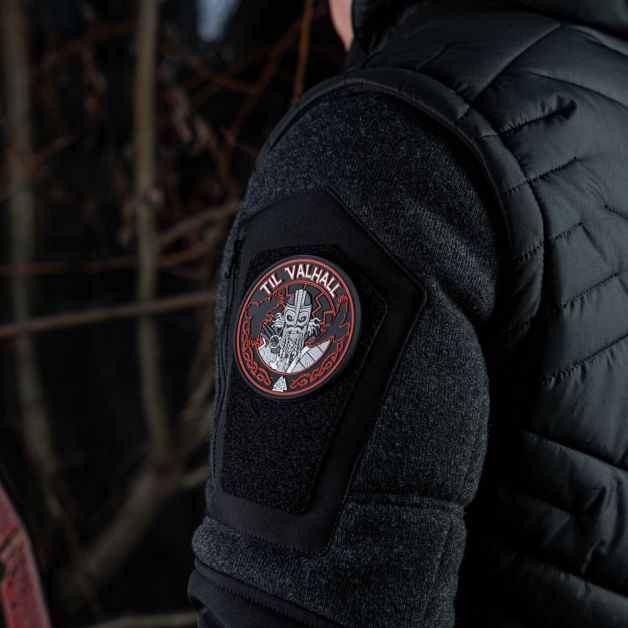M-Tac нашивка Til Valhall ПВХ красно-черная