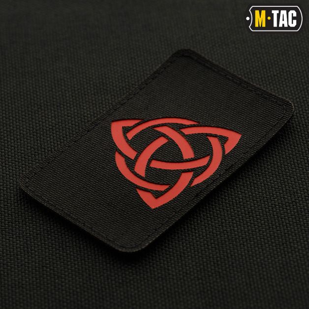 M-Tac нашивка Трикветр Laser Cut Black/Red