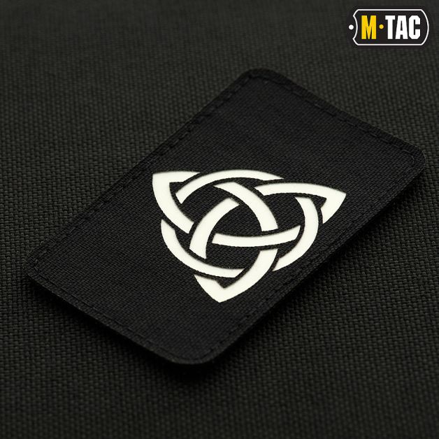 M-Tac нашивка Трикветр Laser Cut Black/светонакопитель