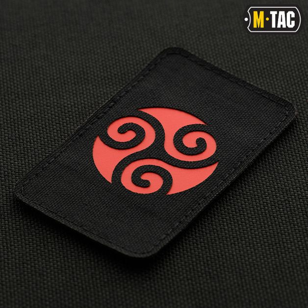 M-Tac нашивка Трискеліон Laser Cut Black/Red