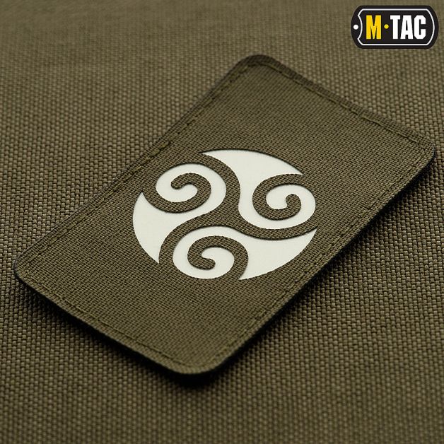 M-Tac нашивка Трискеліон Laser Cut Ranger Green/світлонакопичувач