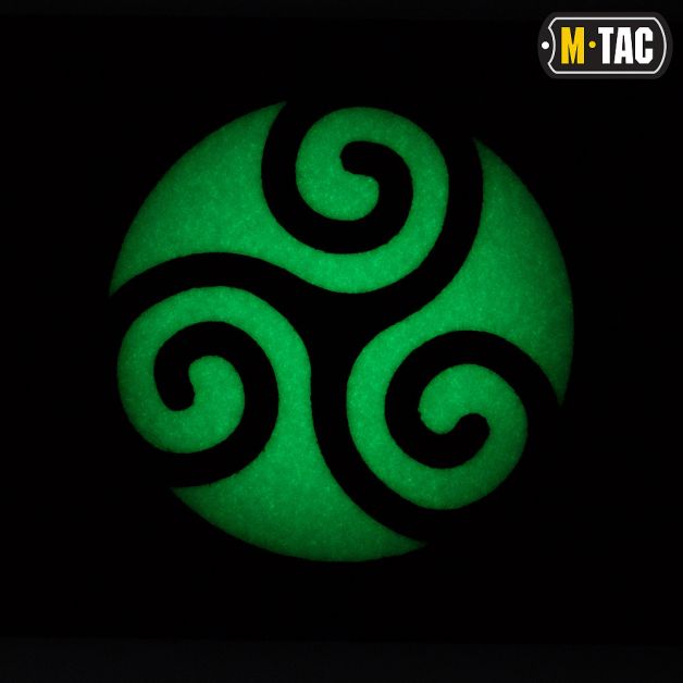 M-Tac нашивка Трискеліон Laser Cut Ranger Green/світлонакопичувач