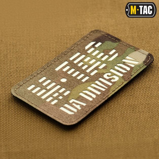 M-Tac нашивка UA Division Laser Cut Multicam/світлонакопичувач