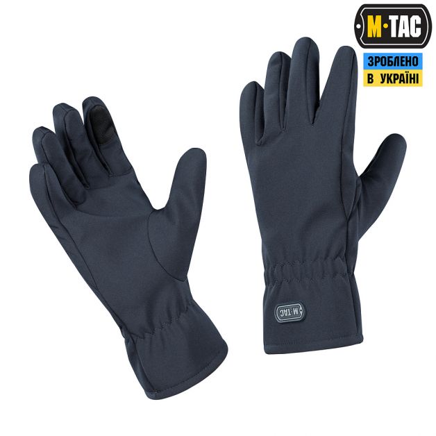 M-Tac перчатки Winter Soft Shell Dark Navy Blue