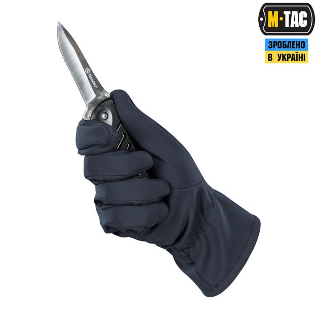 M-Tac перчатки Winter Soft Shell Dark Navy Blue