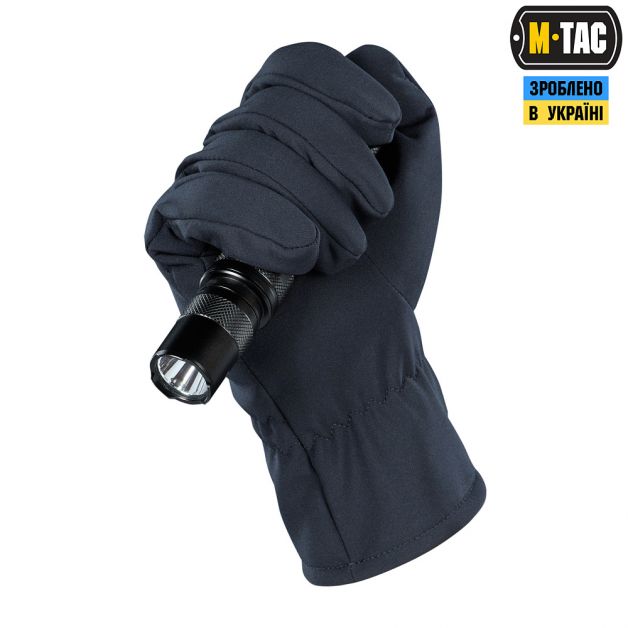 M-Tac перчатки Winter Soft Shell Dark Navy Blue