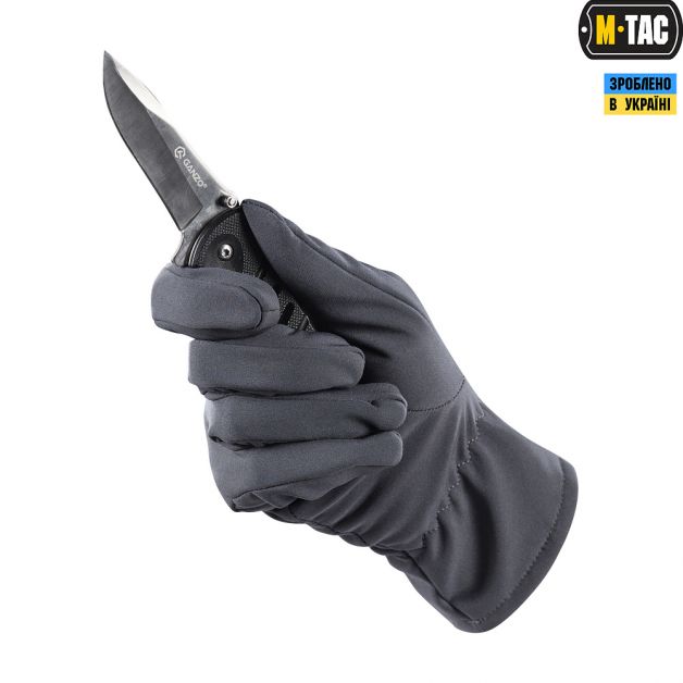 M-Tac перчатки Winter Soft Shell Grey