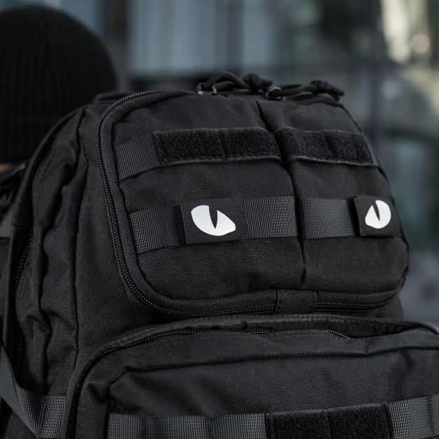 M-Tac нашивка Tiger Eyes Laser Cut (пара) Reflective Black