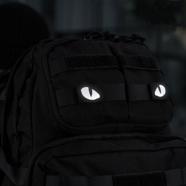 M-Tac нашивка Tiger Eyes Laser Cut (пара) Reflective Black
