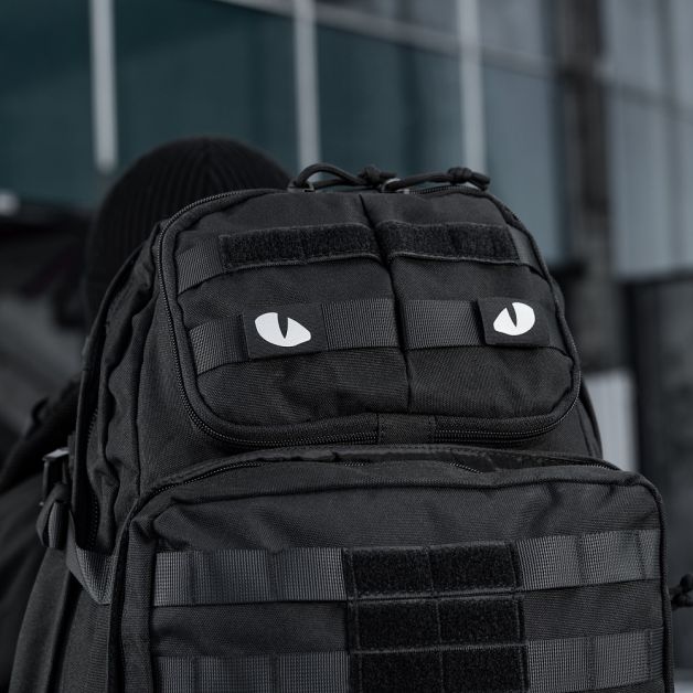 M-Tac нашивка Tiger Eyes Laser Cut (пара) Reflective Black