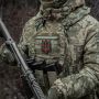 M-Tac нашивка Тризуб Червоний мак (вишивка) Black
