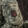 M-Tac нашивка Тризуб Червоний мак (вишивка) Black