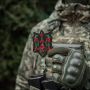 M-Tac нашивка Тризуб Червоний мак (вишивка) Black
