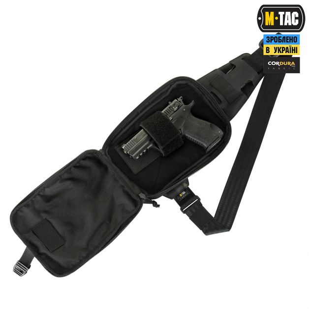 M-Tac сумка Sling Pistol Bag Elite Hex с липучкой Multicam Black/Black