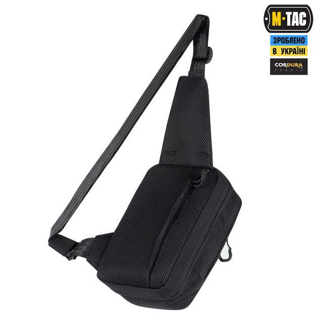 M-Tac сумка Sling Pistol Bag Elite Hex с липучкой Black
