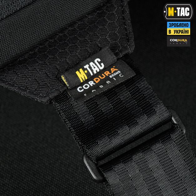 M-Tac сумка Sling Pistol Bag Elite Hex с липучкой Black