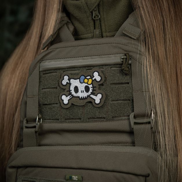 M-Tac нашивка KITTY (вышивка) White/Ranger Green 