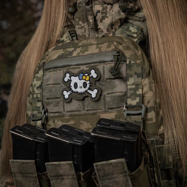 M-Tac нашивка KITTY (вышивка) White/Ranger Green 