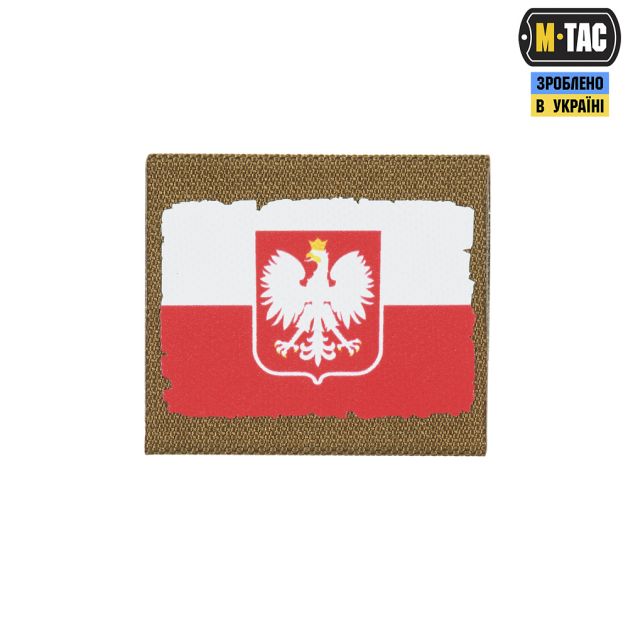 M-Tac MOLLE Patch Прапор Polska White/Red/Coyote