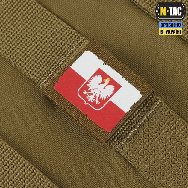 M-Tac MOLLE Patch Прапор Polska White/Red/Coyote
