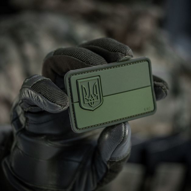 M-Tac нашивка прапор України з малим гербом PVC олива