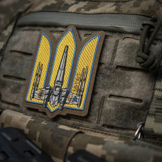 M-Tac нашивка Тризуб UA-Wing (вишивка) Coyote