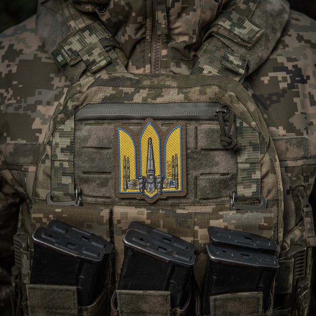 M-Tac нашивка Тризуб UA-Wing (вишивка) Coyote