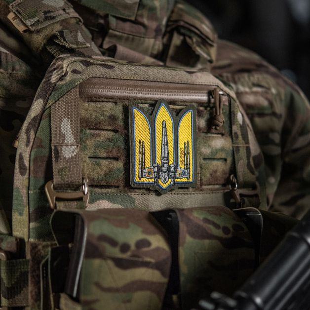 M-Tac нашивка Тризуб UA-Wing (вишивка) Ranger Green
