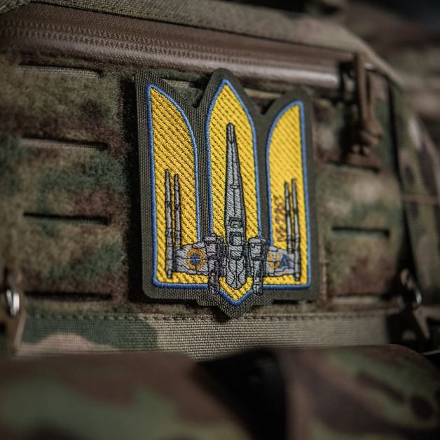 M-Tac нашивка Тризуб UA-Wing (вишивка) Ranger Green
