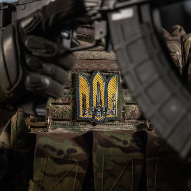 M-Tac нашивка Тризуб UA-Wing (вишивка) Ranger Green