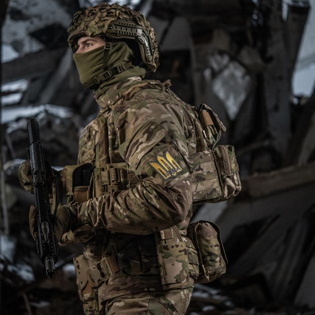 M-Tac нашивка Тризуб UA-Wing (вишивка) Ranger Green