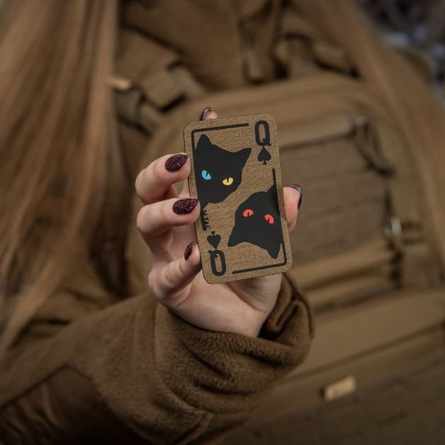 M-Tac нашивка Queen of spades Coyote/Black