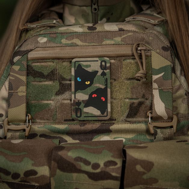 M-Tac нашивка Queen of spades Multicam/Black
